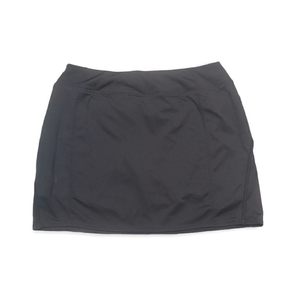Tangerine black active skort